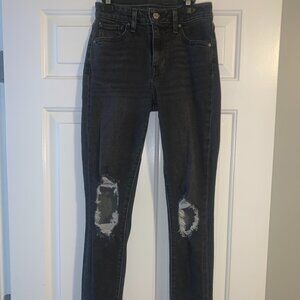 LEVI'S 721 HIGH RISE SKINNY JEANS, 24, BLACK